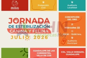 Esterilizará SSZ mascotas de manera gratuita en Moyahua, Nochistlán, Villa de Cos y Guadalupe