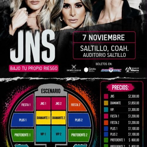 JNS llega a Saltillo por primera vez con su tour “Bajo Tu Propio Riesgo”. Conoce todos los detalles